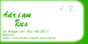 adrian rus business card